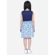 Girl's Denim Polka Sleeveless Dress (Blue) Girl's Denim Polka Sleeveless Dress (Blue)