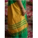 Women's Cotton Printed Saree With Unstitched Blouse 5.5Mtr (Green)