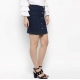 Women's Denim Front Button Buttoned Skirt (Blue) Women's Denim Front Button Buttoned Skirt (Blue)