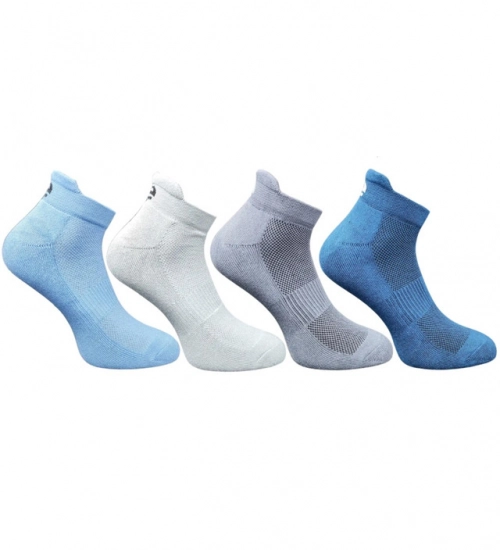 4_Pair Set Unisex Casual Cotton Printed Ankle Length Socks (Multicolor)