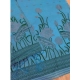 Women's Banarasi Silk Printed Unstitched Salwar Suit Material With Dupatta (SkyBlue, 3Mtrs)