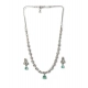 Women's Brass Silver Plated Necklace set (Turquoise) Women's Brass Silver Plated Necklace set (Turquoise)