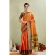 Women's Silk Blended Jaquard Woven Saree With Unstitched Blouse 5.5Mtr (Orange) Women's Silk Blended Jaquard Woven Saree With Unstitched Blouse 5.5Mtr (Orange)