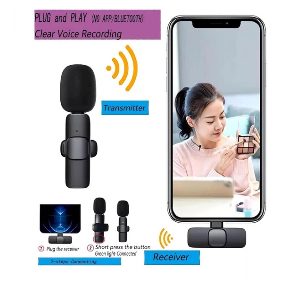 Plastic K9 Microphone, Digital Mini Portable Recording Clip Mic with Receiver Plastic K9 Microphone, Digital Mini Portable Recording Clip Mic with Receiver