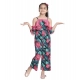 Girl's Polyester Floral Cold Shoulder Jumpsuit (Pink) Girl's Polyester Floral Cold Shoulder Jumpsuit (Pink)