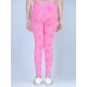 Girl's Cotton Lycra Printed Elasticated Leggings (Pink) Girl's Cotton Lycra Printed Elasticated Leggings (Pink)