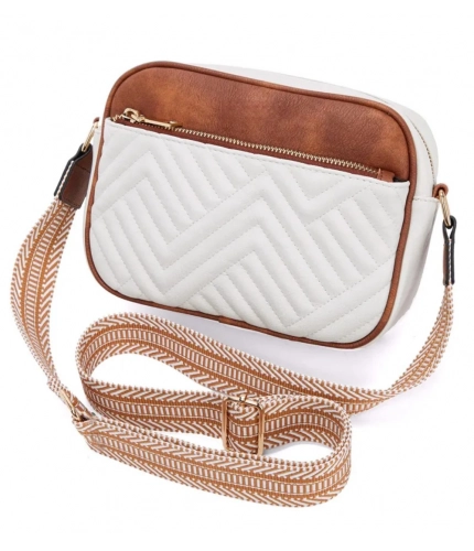Women's PU Leather Zipper Sling Bag