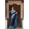 Women's Soft Lichi Silk Printed Saree With Unstitched Blouse 5.5Mtr (Blue) Women's Soft Lichi Silk Printed Saree With Unstitched Blouse 5.5Mtr (Blue)