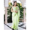Women's Linen Printed Saree With Unstitched Blouse 5.5Mtr (Green) Women's Linen Printed Saree With Unstitched Blouse 5.5Mtr (Green)