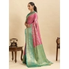 Women's Faux_Banarasi_Silk Woven Saree With Unstitched Blouse 5.5Mtr (Pink) Women's Faux_Banarasi_Silk Woven Saree With Unstitched Blouse 5.5Mtr (Pink)