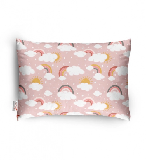 Soft Plush Printed Baby Infant Pillow for Kids Age 1 To 5 Years (Pink)