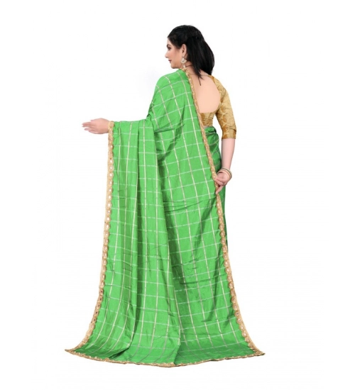 Women's Sana Silk Bandhni Saree With Unstitched Blouse 5.5Mtr (Green)