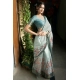 Women's Polyester Printed Saree With Unstitched Blouse 5.5 Mtr (Rama)
