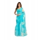 Women's Linen Cotton Printed Ready To Wear Saree With Unstitched Blouse 5.5 Mtr (Aqua_Blue) Women's Linen Cotton Printed Ready To Wear Saree With Unstitched Blouse 5.5 Mtr (Aqua_Blue)