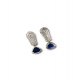 Women's Brass Silver Plated Drop Earrings (Blue) Women's Brass Silver Plated Drop Earrings (Blue)