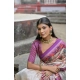 Women's Faux_Tussar Floral Jal With Patola Print Saree With Unstitched Blouse 5.5Mtr (Lavender) Women's Faux_Tussar Floral Jal With Patola Print Saree With Unstitched Blouse 5.5Mtr (Lavender)