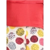 Girl's Cotton Floral Elasticated Jegging and Top Set (Red)