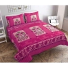 Fleece Floral Printed Double Polar Warm Bedsheet with 2 Pillow Cover (Pink) Fleece Floral Printed Double Polar Warm Bedsheet with 2 Pillow Cover (Pink)