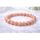 Natural Crystal 8mm Sunstone Bracelet (Orange)