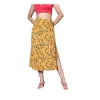 Women's Polyester Floral Side Zip Skirt (Multicolor)