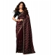 Women's Net Sequence Saree With Unstitched Blouse 5.5Mtr (Maroon)