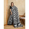 Women's Silk Blend Printed Saree With Unstitched Blouse 5.5Mtr (Black) Women's Silk Blend Printed Saree With Unstitched Blouse 5.5Mtr (Black)
