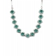 Women's Brass Silver Plated Necklace set (Green)