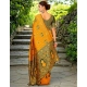 Women's Silk Blend Woven Zari Work Saree With Unstitched Blouse 5.5Mtr (Mustard)