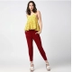 Women's Polyester Solid Elasticated Trousers (Maroon) Women's Polyester Solid Elasticated Trousers (Maroon)