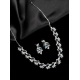 Women's Brass Silver Plated Necklace set (Blue) Women's Brass Silver Plated Necklace set (Blue)