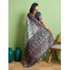 Women's Silk Blend Printed Saree With Unstitched Blouse 5.5Mtr (Grey) Women's Silk Blend Printed Saree With Unstitched Blouse 5.5Mtr (Grey)