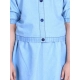 Girl's Denim Solid Cold Shoulder Top and Skirt Set (Light Blue) Girl's Denim Solid Cold Shoulder Top and Skirt Set (Light Blue)