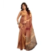 Women's Faux Linen Geometric Print Ready to wear Saree With Unstitched Blouse 5.5Mtr (Brown) Women's Faux Linen Geometric Print Ready to wear Saree With Unstitched Blouse 5.5Mtr (Brown)