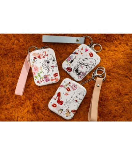 Metal Rectangle Size Pocket Mirror (Multicolor)