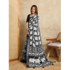 Women's Silk Blend Printed Saree With Unstitched Blouse 5.5Mtr (Black) Women's Silk Blend Printed Saree With Unstitched Blouse 5.5Mtr (Black)