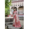 Women's Faux_Tussar Floral Jal With Patola Print Saree With Unstitched Blouse 5.5Mtr (Maroon) Women's Faux_Tussar Floral Jal With Patola Print Saree With Unstitched Blouse 5.5Mtr (Maroon)