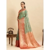 Women's Faux_Banarasi_Silk Woven Saree With Unstitched Blouse 5.5Mtr (Green) Women's Faux_Banarasi_Silk Woven Saree With Unstitched Blouse 5.5Mtr (Green)