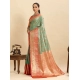 Women's Faux_Banarasi_Silk Woven Saree With Unstitched Blouse 5.5Mtr (Green) Women's Faux_Banarasi_Silk Woven Saree With Unstitched Blouse 5.5Mtr (Green)
