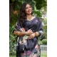 Women's Faux_Tussar Floral Saree With Unstitched Blouse 5.5Mtr (Black) Women's Faux_Tussar Floral Saree With Unstitched Blouse 5.5Mtr (Black)