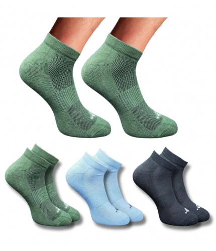 3_Pair Set Unisex Casual Cotton Printed Low Cut Socks (Multicolor)