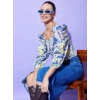 Women's Polyester Floral Long Sleeves Top (Multicolor)