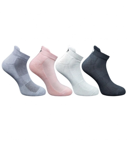 4_Pair Set Unisex Casual Cotton Printed Ankle Length Socks (Multicolor)