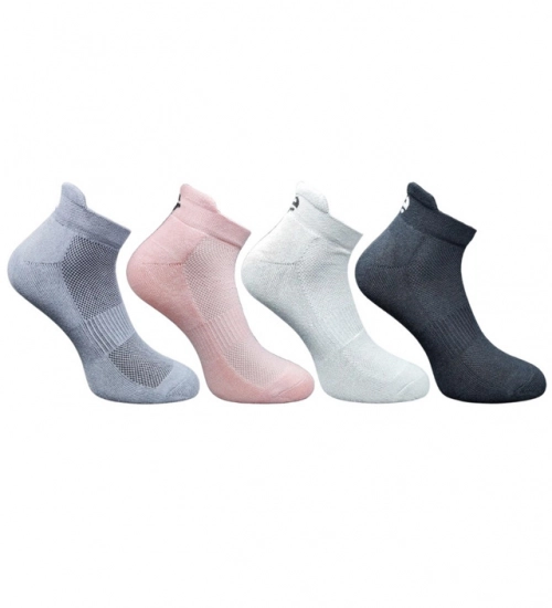 4_Pair Set Unisex Casual Cotton Printed Ankle Length Socks (Multicolor)