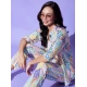 Women's Polyester Floral 3-4th Sleeve Co-Ord Set (Multicolor)