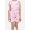 Girl's Inner- Cotton Printed Sleeveless Dungaree (Light Pink) Girl's Inner- Cotton Printed Sleeveless Dungaree (Light Pink)