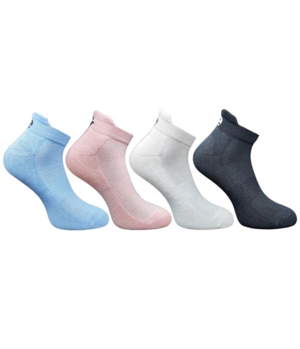 4_Pair Set Unisex Casual Cotton Printed Ankle Length Socks (Multicolor)