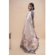 Women's Polyester Printed Saree With Unstitched Blouse 5.5 Mtr (Off-White)