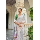 Women's Blended_Cotton Floral Weaving Pattern Saree With Unstitched Blouse 5.5Mtr (Purple)