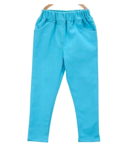 Girl's Denim Solid Elasticated Jeggings cum Jeans (Blue)