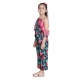 Girl's Polyester Floral Cold Shoulder Jumpsuit (Pink) Girl's Polyester Floral Cold Shoulder Jumpsuit (Pink)